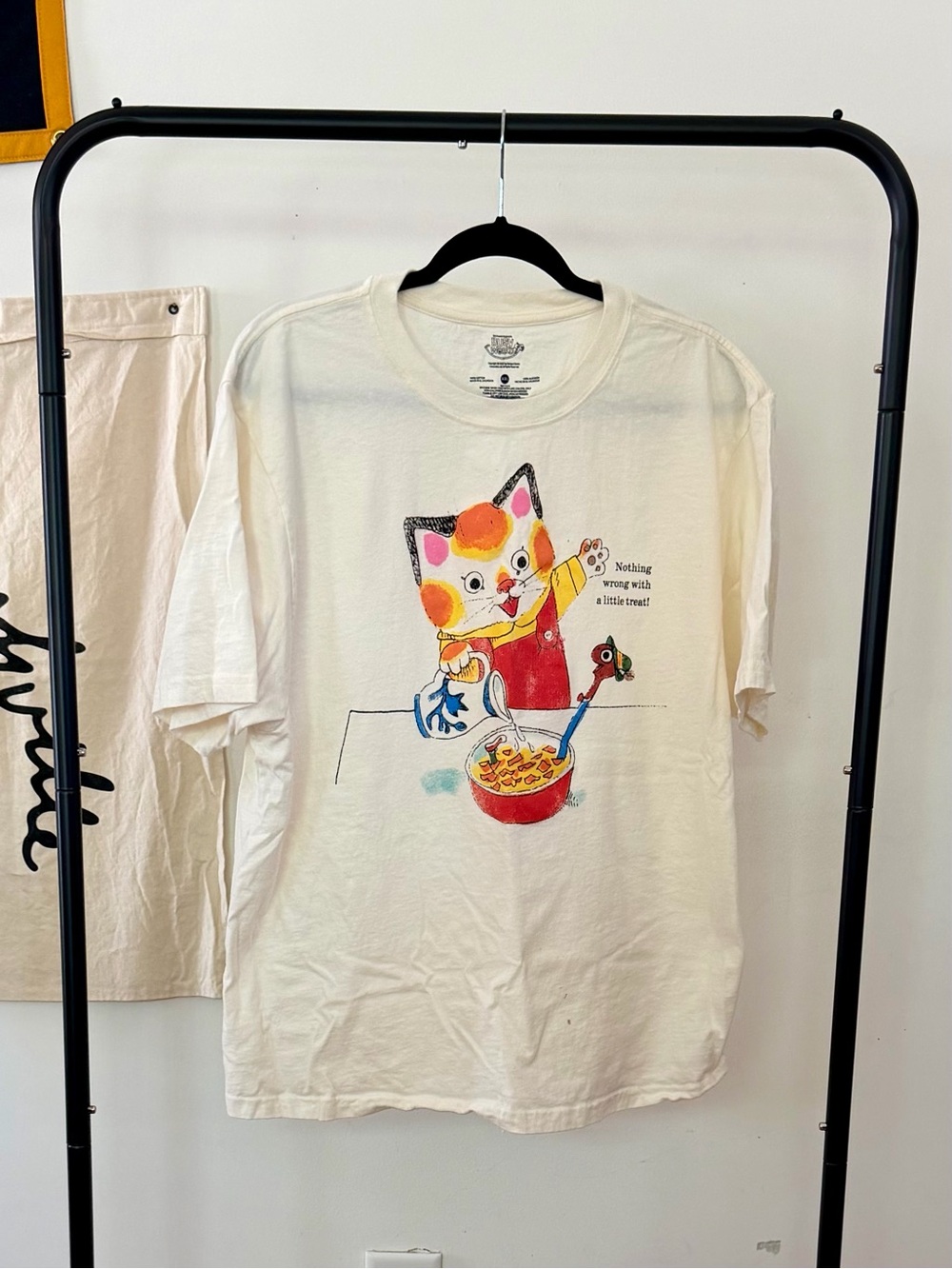 Richard Scarry Cat Cereal Graphic Tee - Cream